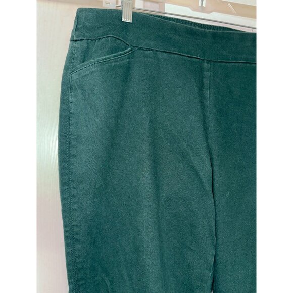 Croft & Barrow Womens Effortless Stretch Pants Size 16 Regular Dark Green Cotton - Picture 5 of 8